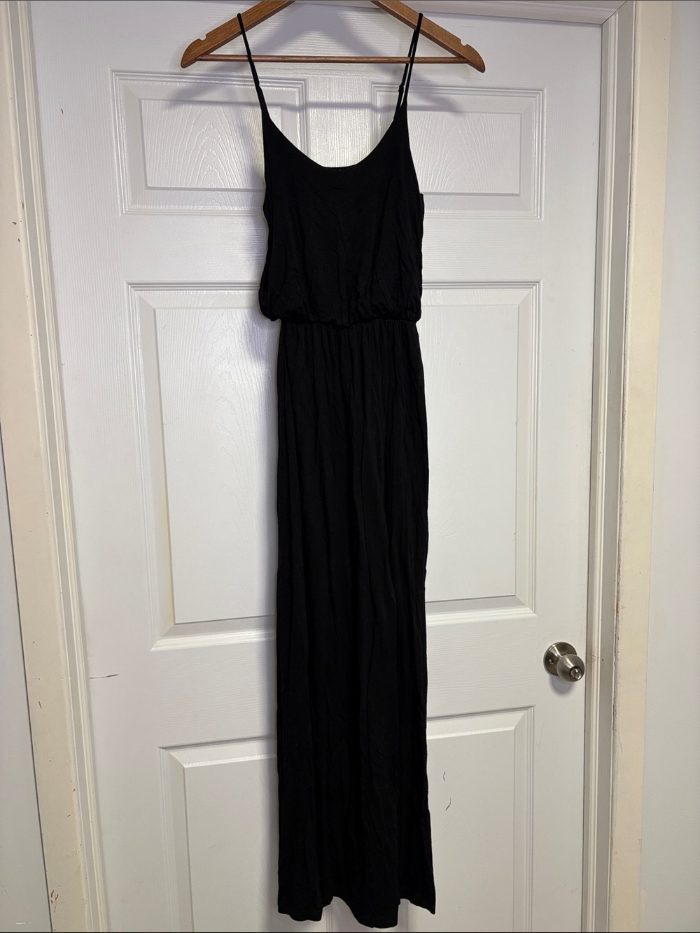 Lush Black Spaghetti Strap Maxi Dress